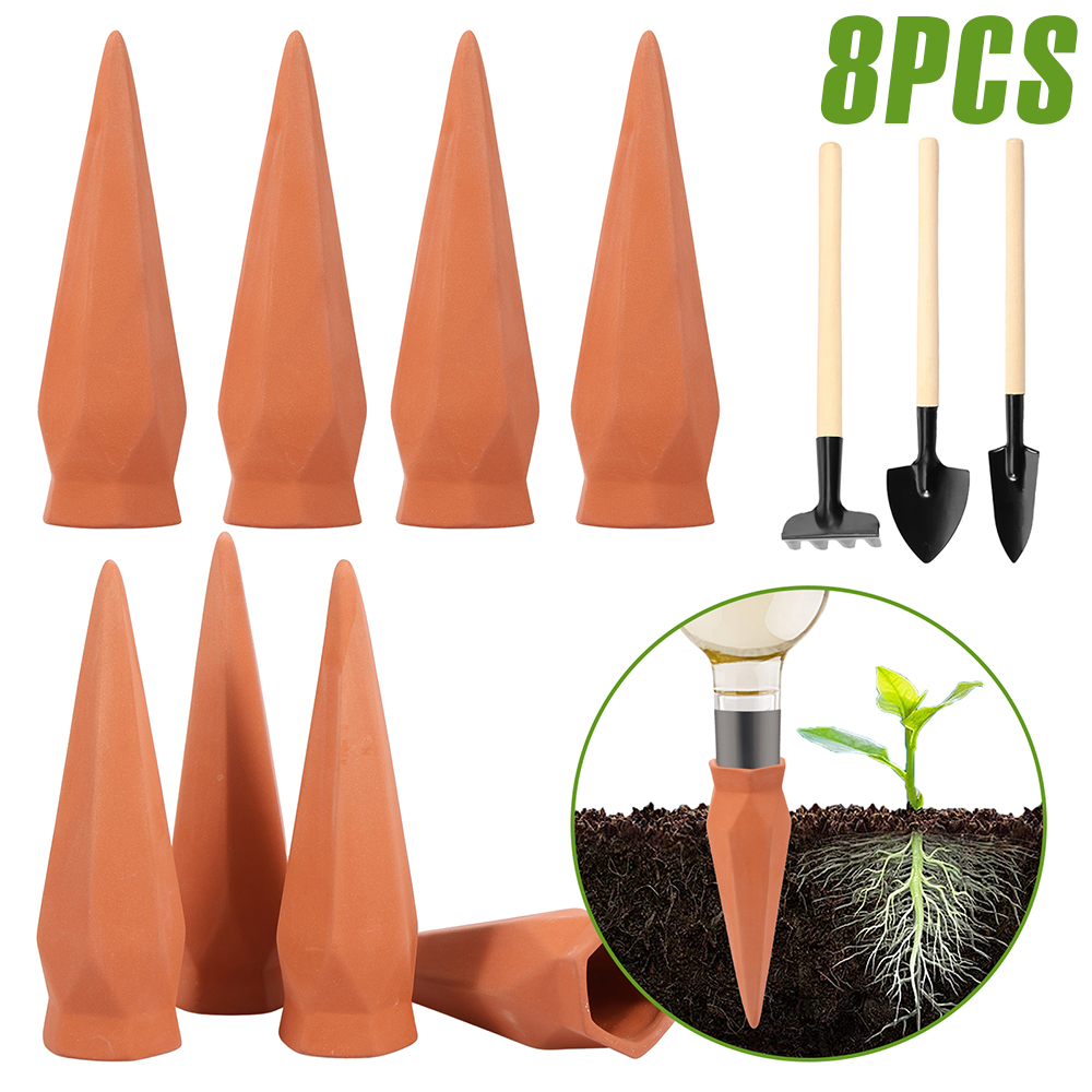 8Pcs Self Watering Stakes Red  - Self Watering Insert review and price
