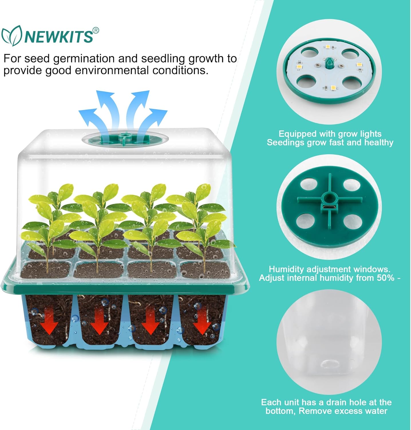 Seed Starter Tray with Grow Li - Humidity Dome Kit review and price