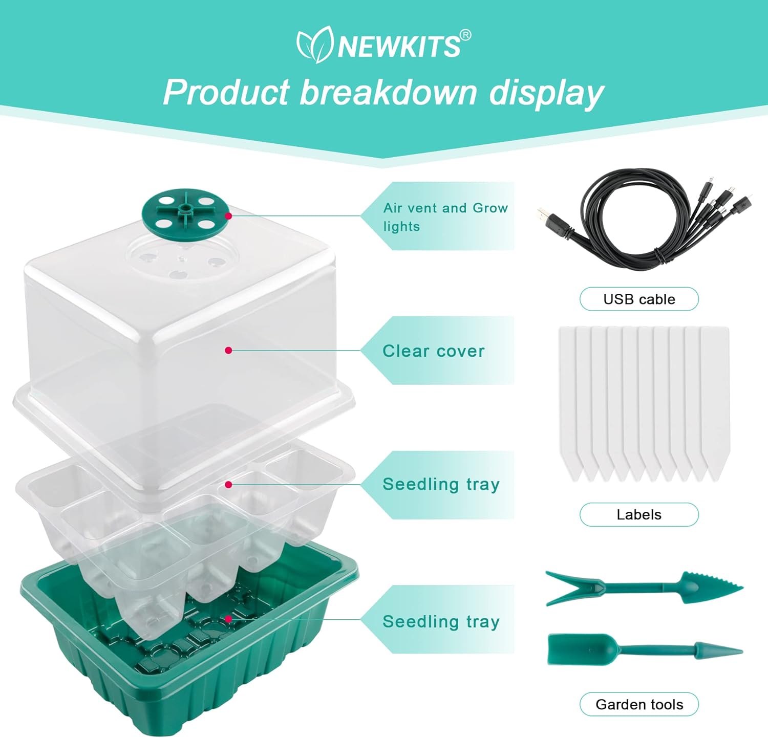 Seed Starter Tray with Grow Li - Humidity Dome Kit review and price