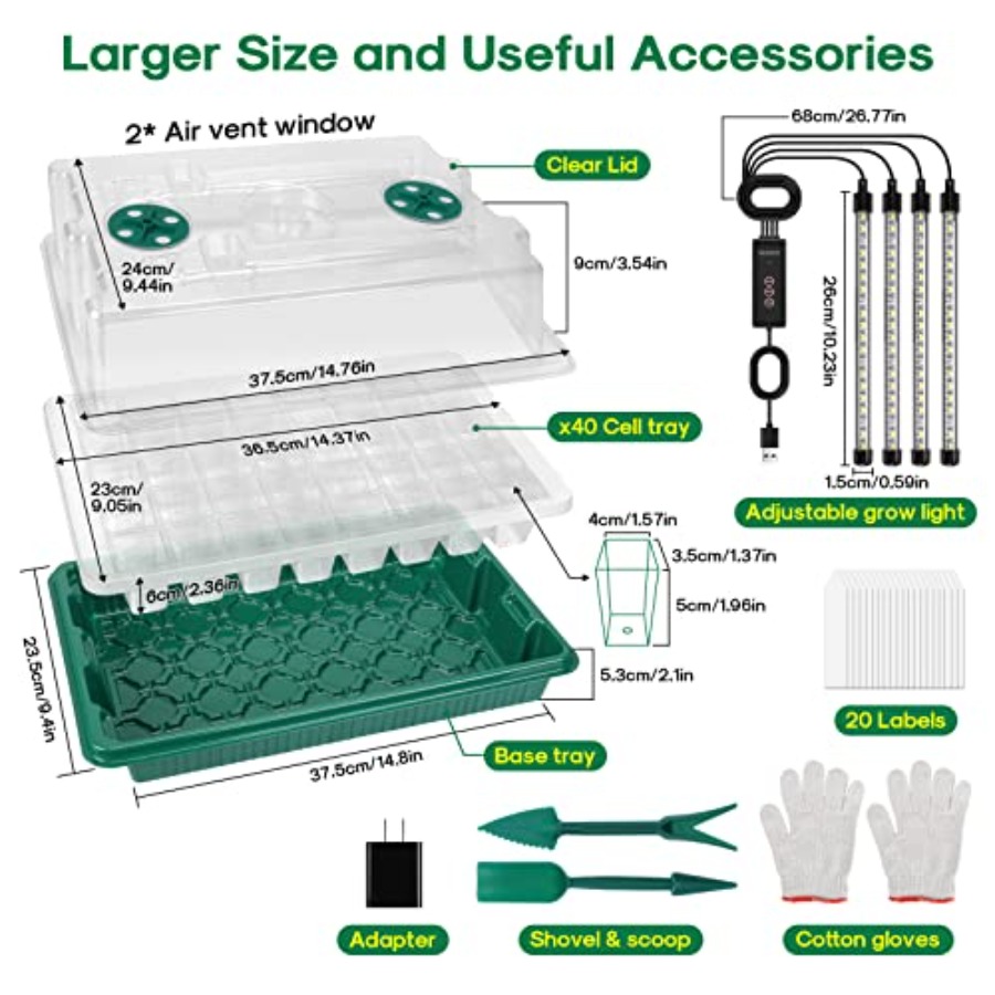 Seed Starter Tray with Grow Li - Humidity Dome Kit review and price
