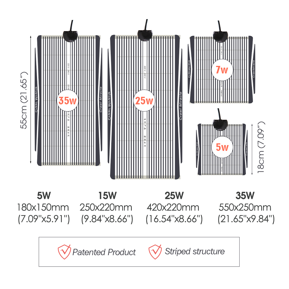 5W 15W 25W 35W Graphene Reptil - Heat Mat Seedling review and price