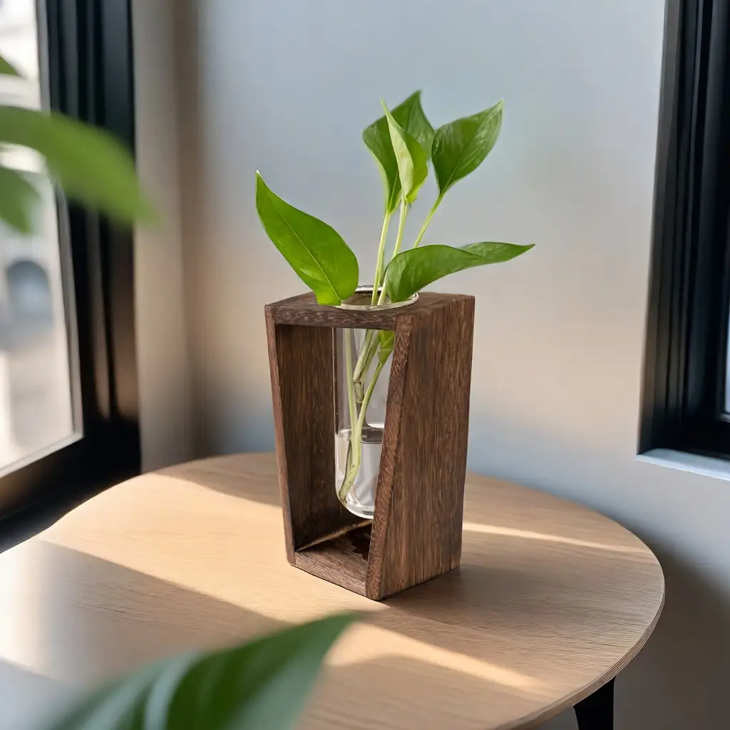 Modern Wood Propagation Vase - - Propagation Station Vase review and price