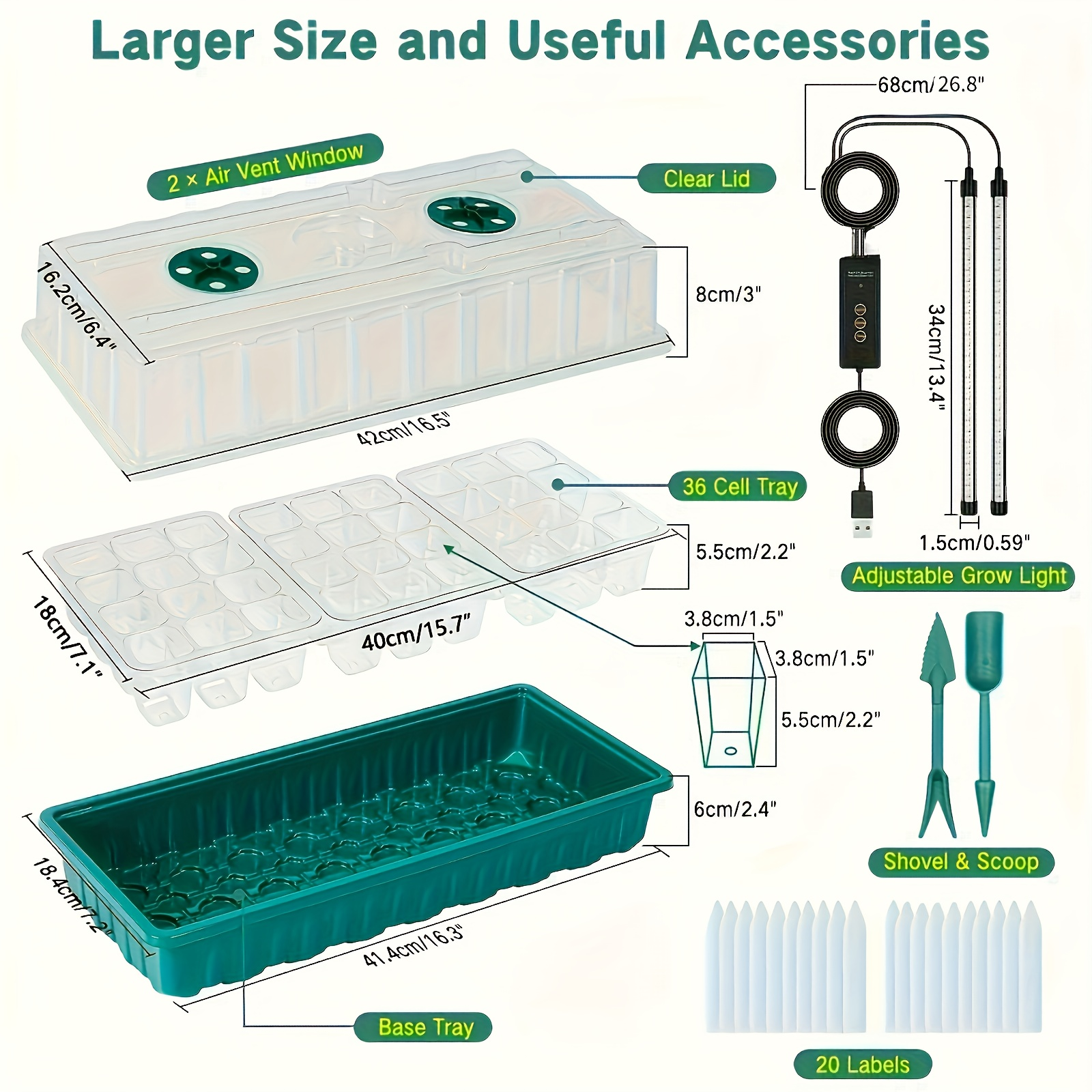 36-Cell Seed Starter Tray w/ G - Humidity Dome Kit review and price