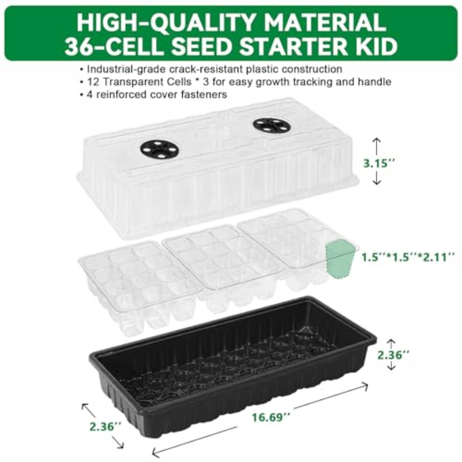 Seed Starter Tray with Grow Li - Humidity Dome Kit review and price