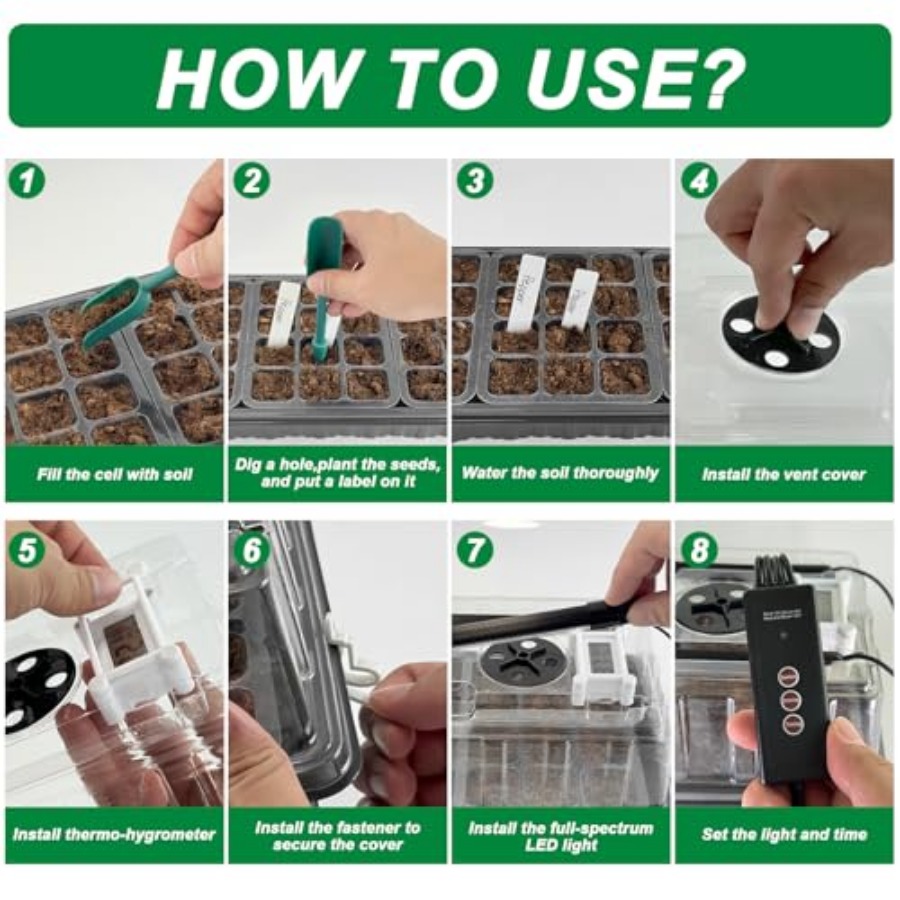 Seed Starter Tray with Grow Li - Humidity Dome Kit review and price