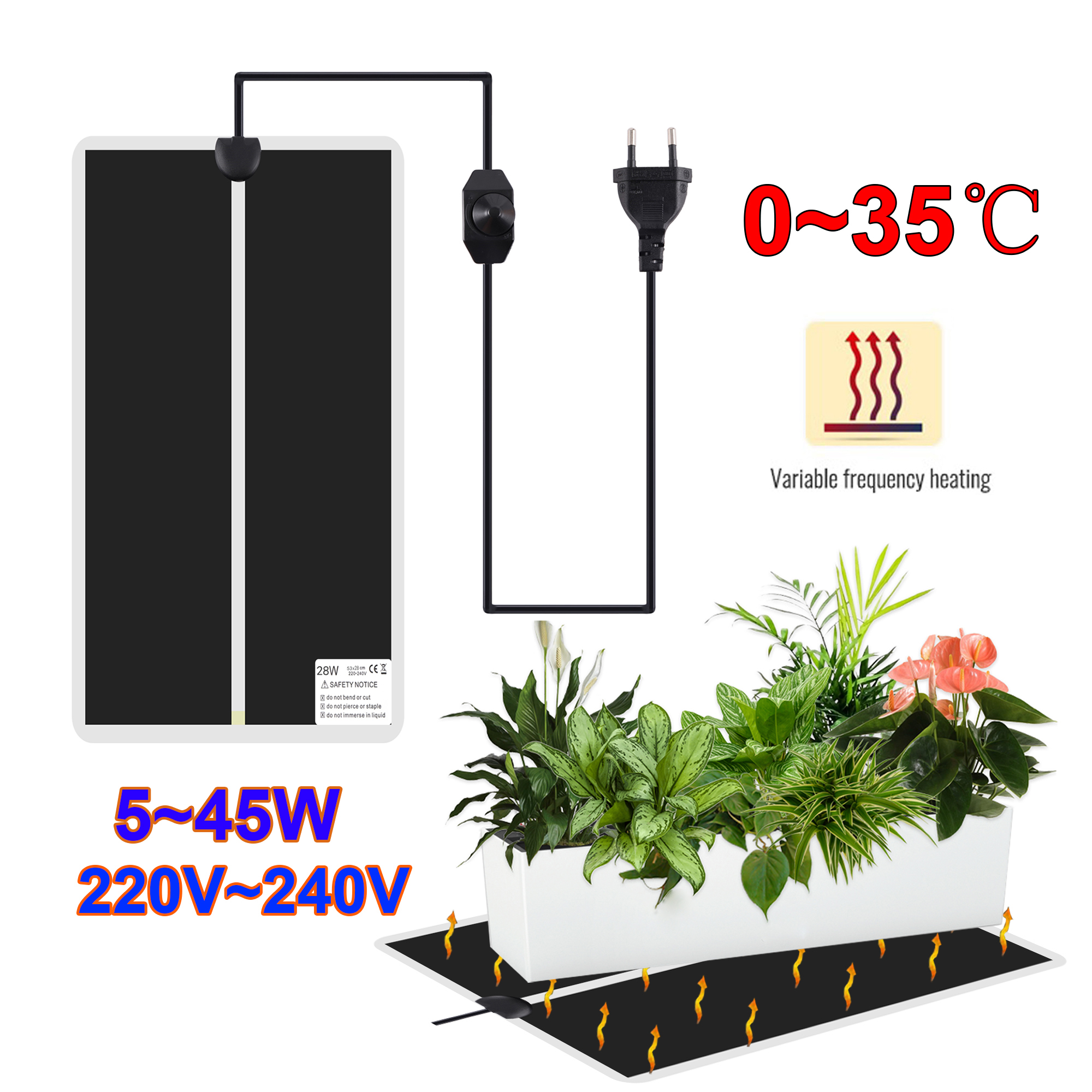 5~45W Seedling Heat Mat 220V~2 - Heat Mat Seedling review and price