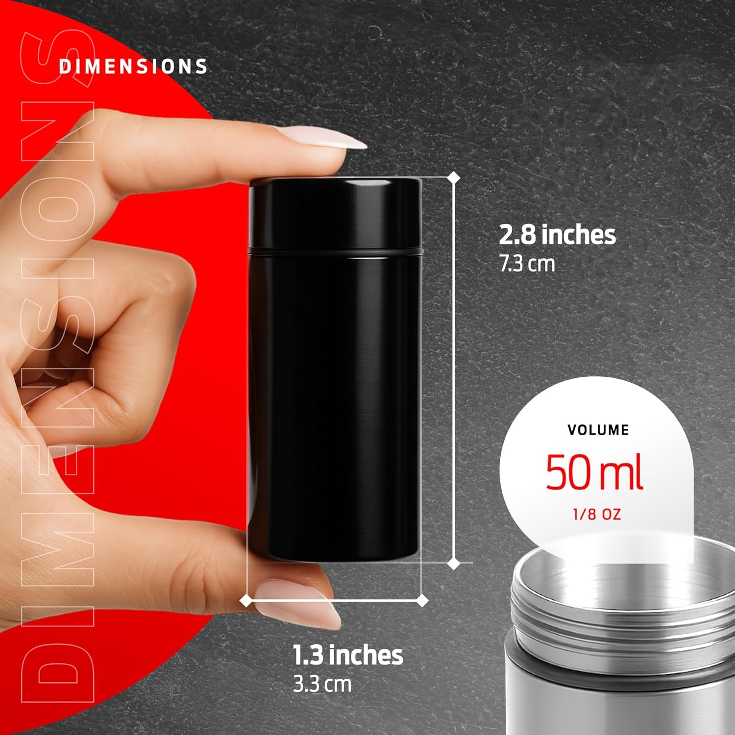 50ml Smell Proof Aluminum Jar  - Misting Bottle Fine review and price