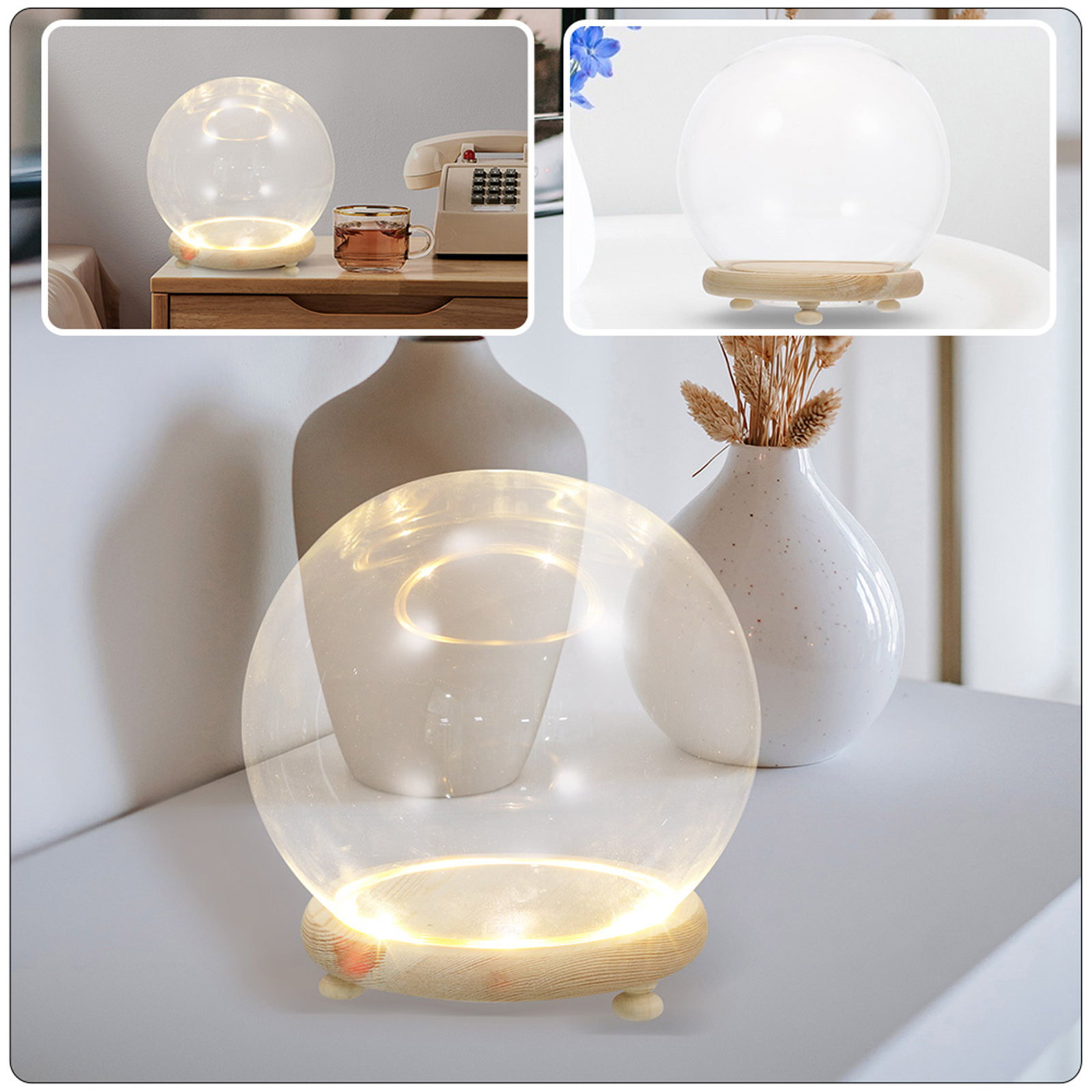 Eternal Flower Glass Cover Cle - Plastic Dome Clear review and price