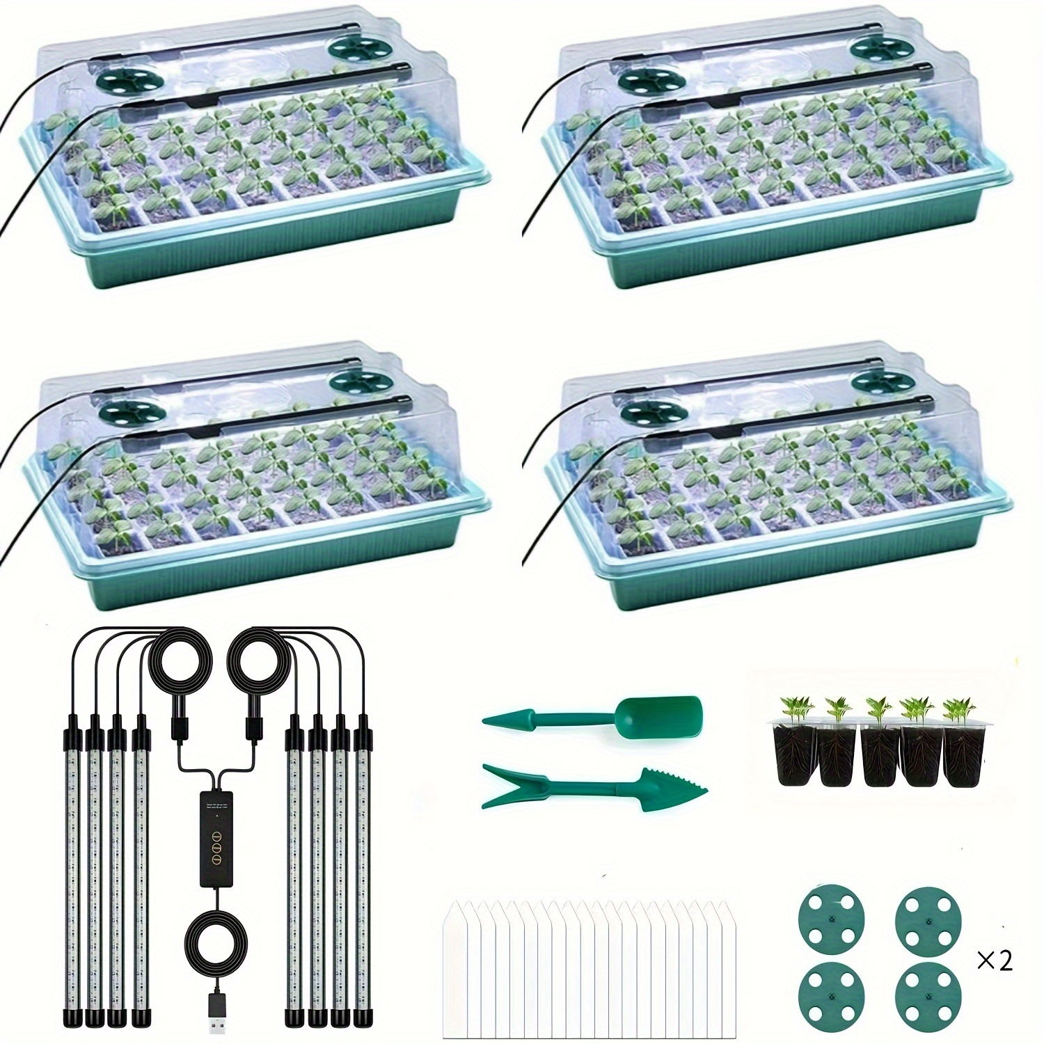 4-Pack Seed Starter Tray Kit 1 - Humidity Dome Kit review and price