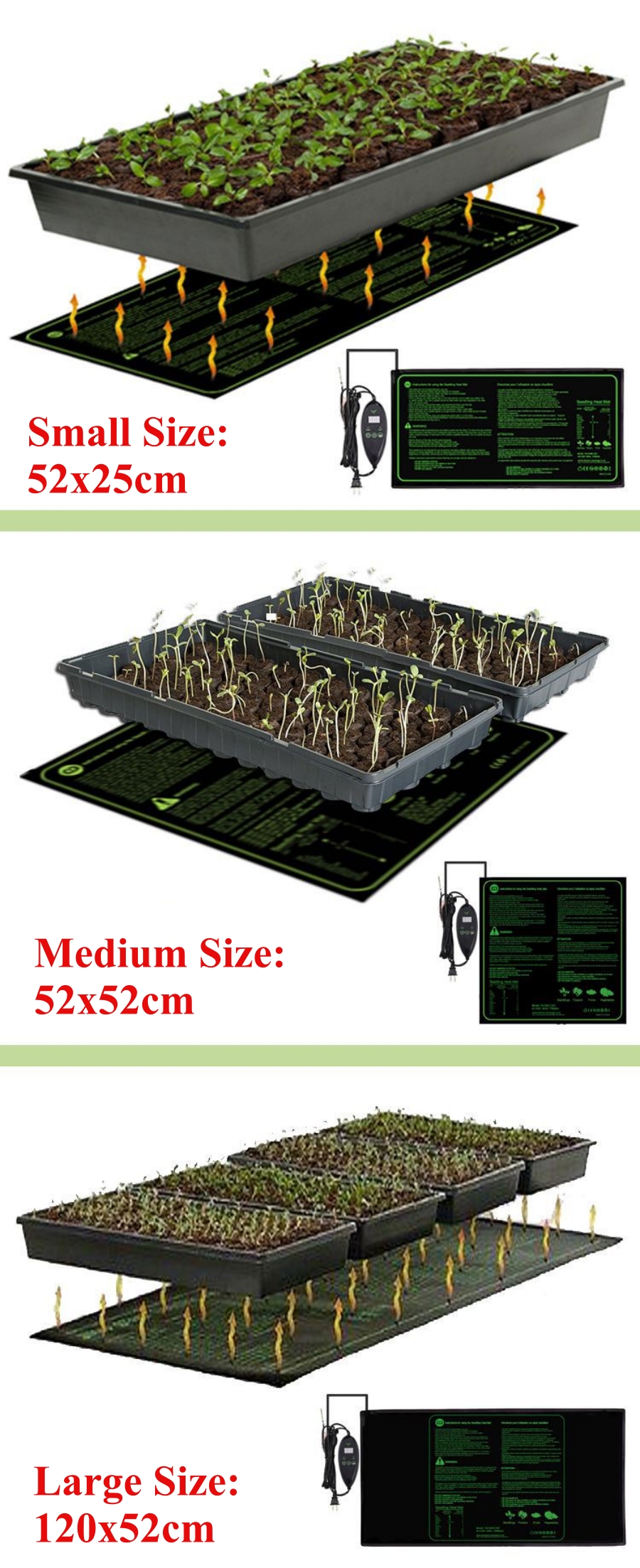 3 Sizes Upgrade Seedling Heat  - Heat Mat Seedling review and price