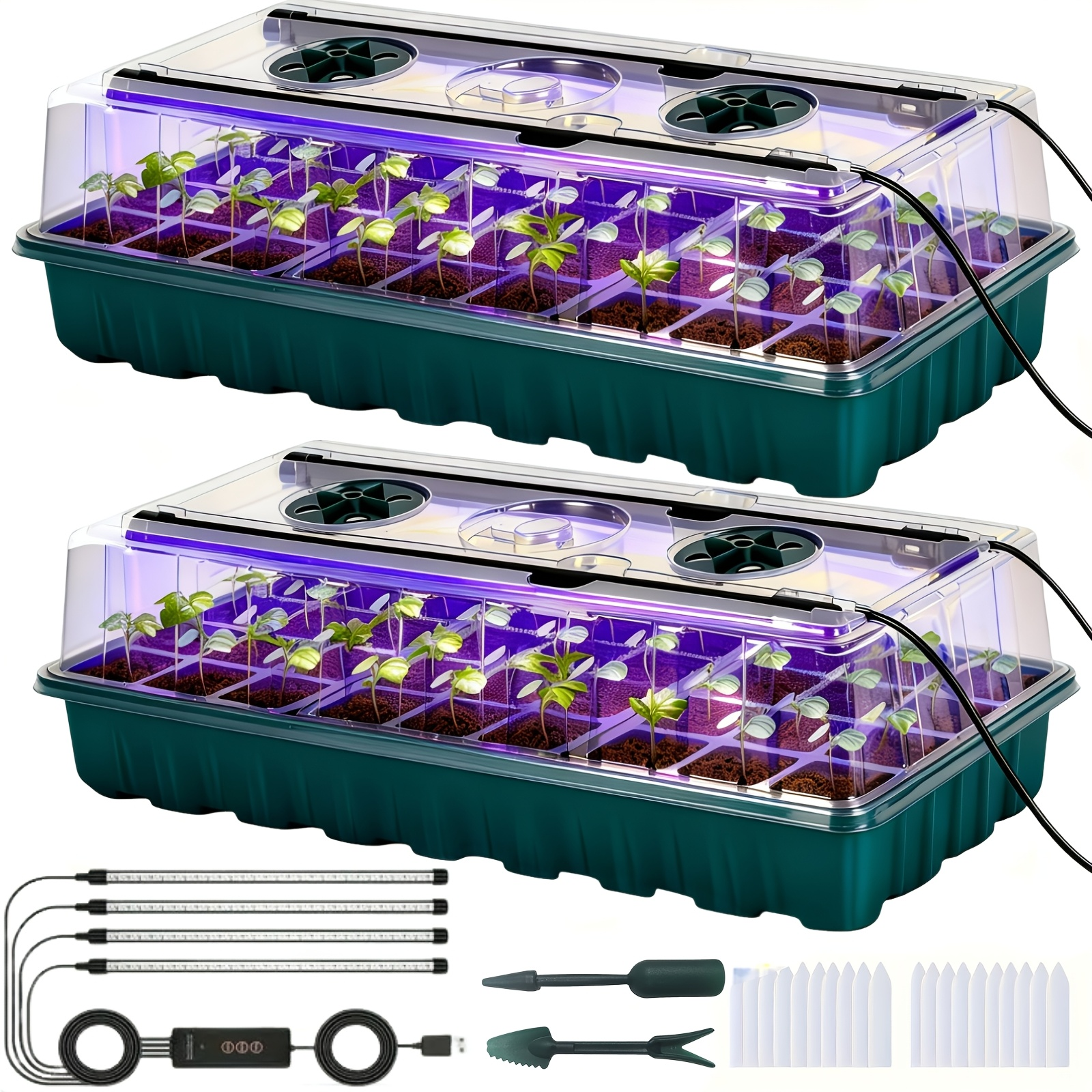 2PCS 72-Cell Seed Growing Kit  - Humidity Dome Kit review and price