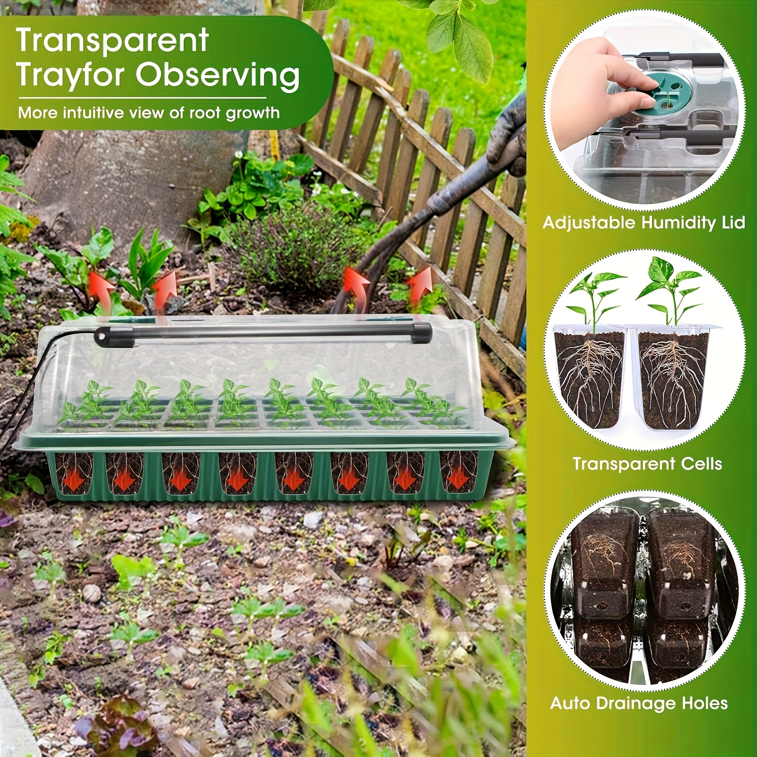 2PCS 72-Cell Seed Growing Kit  - Humidity Dome Kit review and price