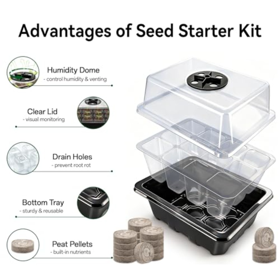 8 Pack Seed Starter Tray with  - Peat Pellet Tray review and price
