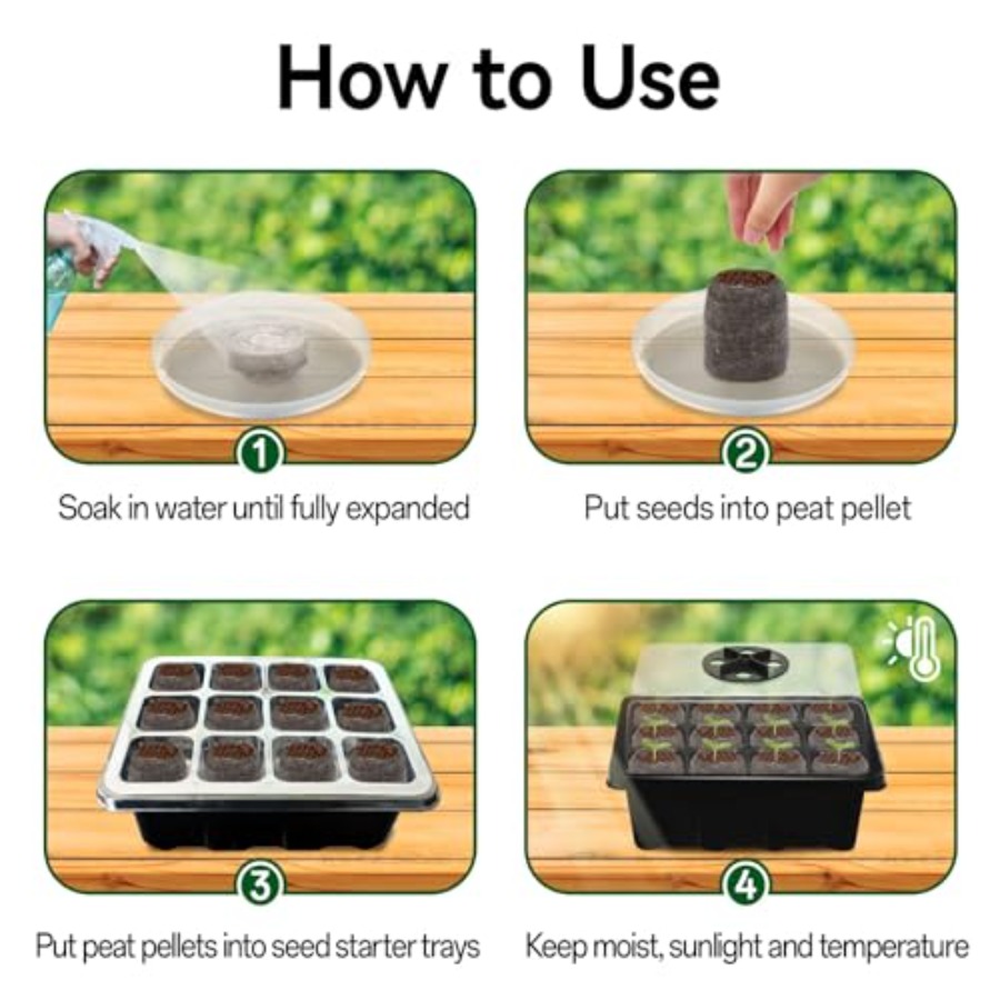 8 Pack Seed Starter Tray with  - Peat Pellet Tray review and price