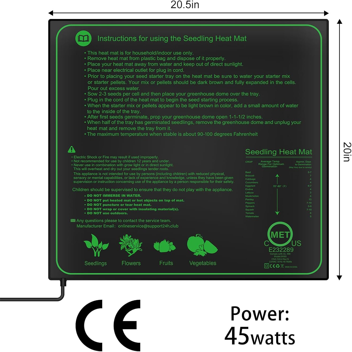 Seedling Heat Mat 10/25/50CM I - Rooting Gel Clone review and price